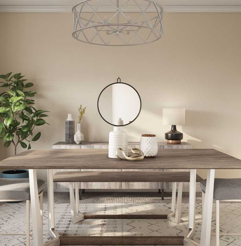 Midcentury Modern, Minimal, Scandinavian Dining Room Design by Havenly Interior Designer Need