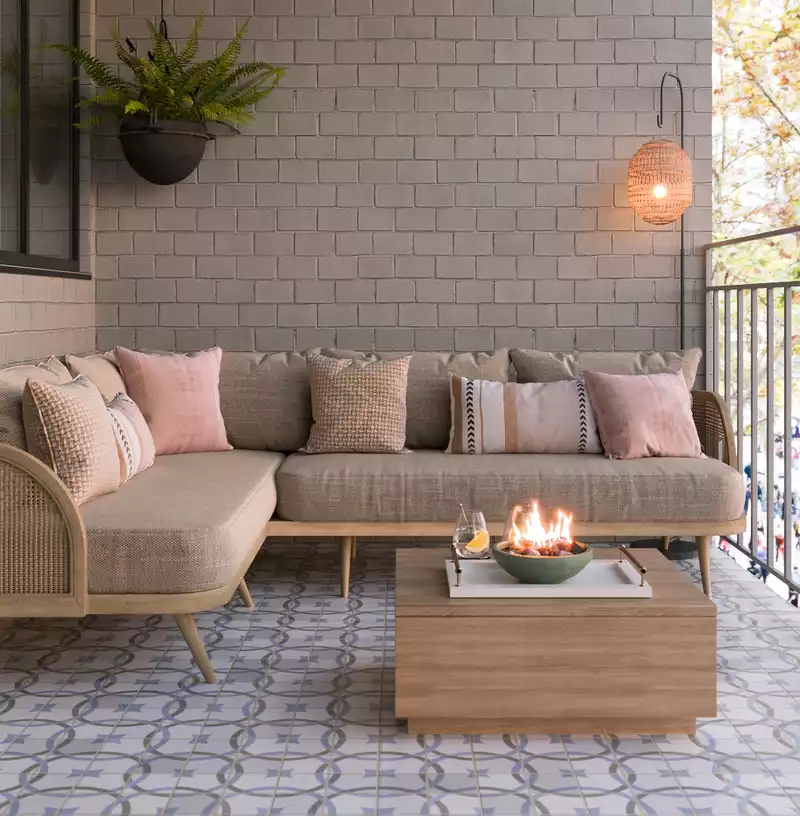 Modern, Bohemian Outdoor Space Design by Havenly Interior Designer Angie