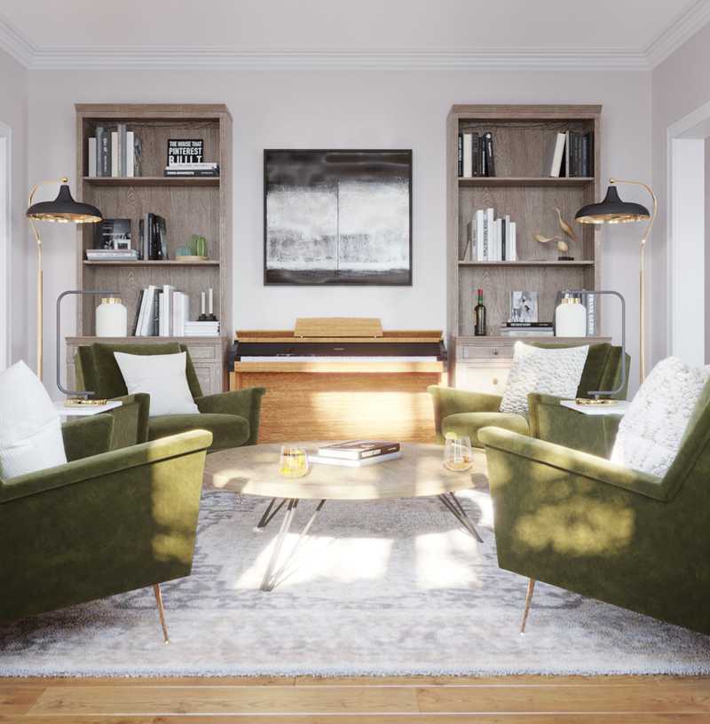 Rustic, Library Reading Room Design by Havenly Interior Designer Annie