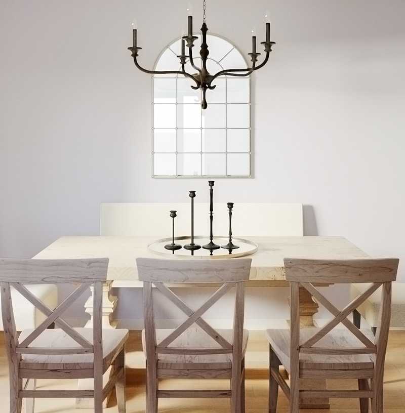 Glam, Traditional, Farmhouse Dining Room Design by Havenly Interior Designer Angie