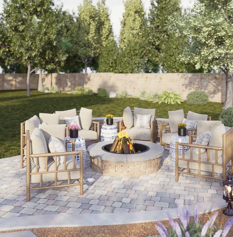 Transitional Outdoor Space Design by Havenly Interior Designer Kayla