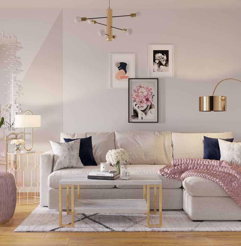 Modern, Glam Living Room Design by Havenly Interior Designer Chante