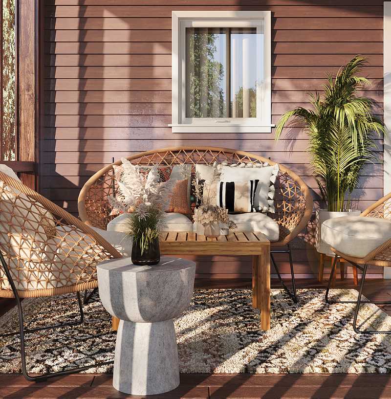 Modern, Bohemian, Farmhouse Outdoor Space Design by Havenly Interior Designer Lena