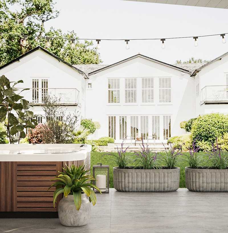 Bohemian, Scandinavian Outdoor Space Design by Havenly Interior Designer Amanda