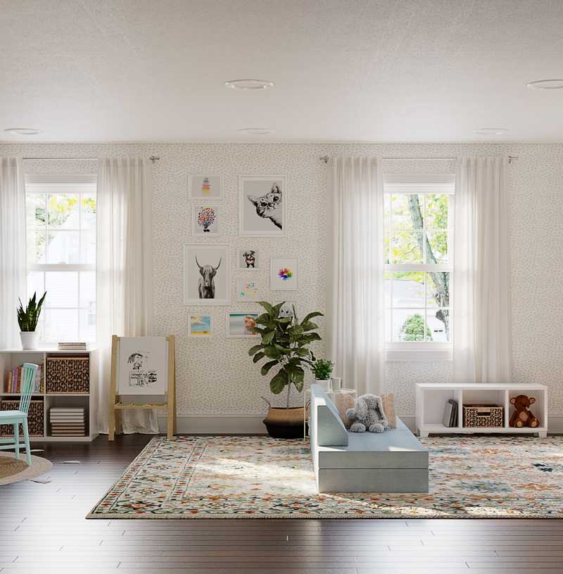 Bohemian Playroom Design by Havenly Interior Designer Laura