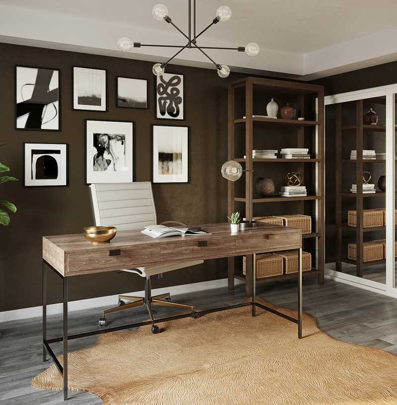 Modern, Midcentury Modern Office Design by Havenly Interior Designer Tara