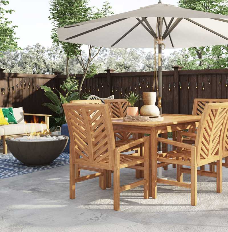 Bohemian Outdoor Space Design by Havenly Interior Designer Priscila