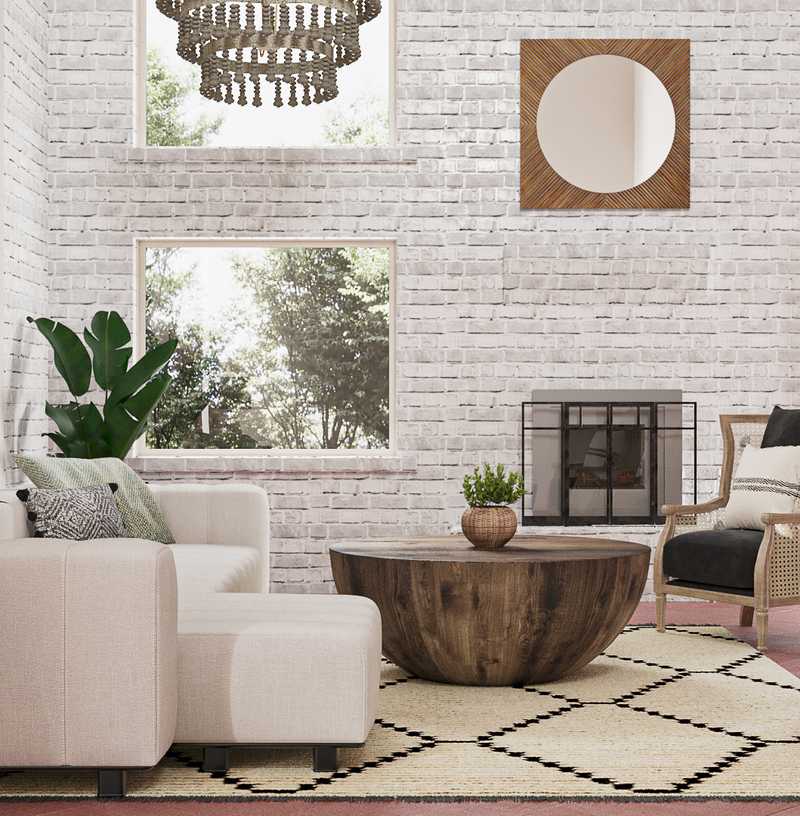 Rustic, Global Living Room Design by Havenly Interior Designer Haley