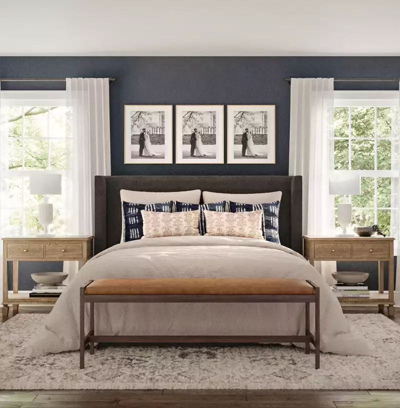 Classic, Traditional, Farmhouse, Transitional, Preppy Bedroom Design by Havenly Interior Designer Melissa