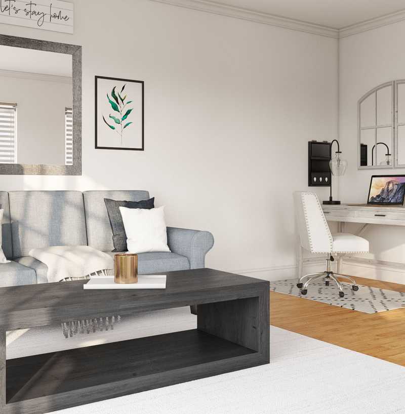 Coastal, Farmhouse, Rustic Office Design by Havenly Interior Designer Katie