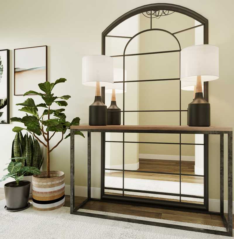 Bohemian, Midcentury Modern Entryway Design by Havenly Interior Designer Ivan