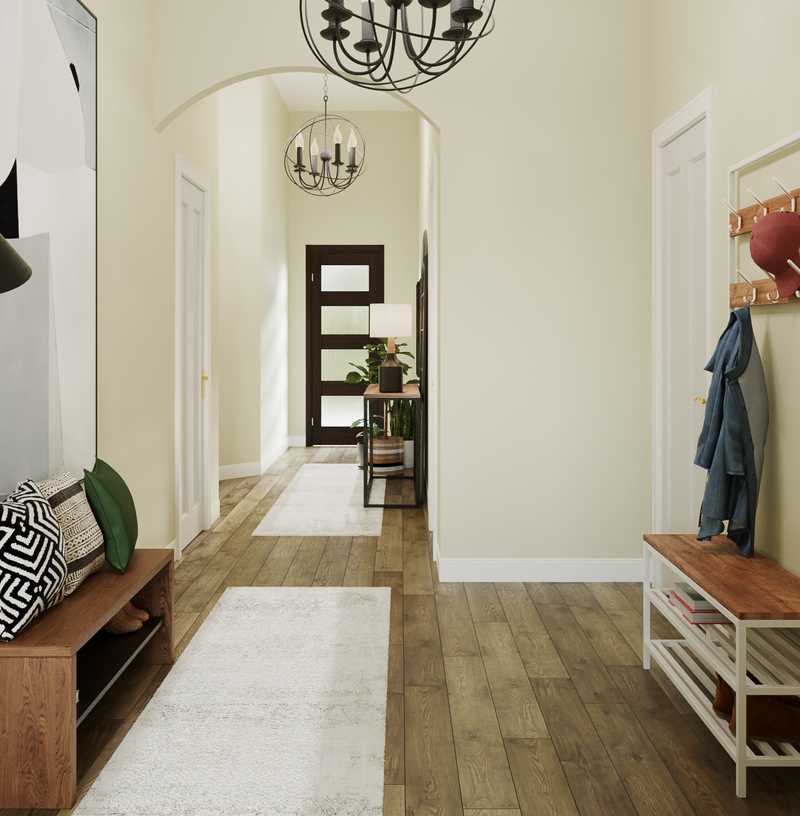 Bohemian, Midcentury Modern Entryway Design by Havenly Interior Designer Ivan
