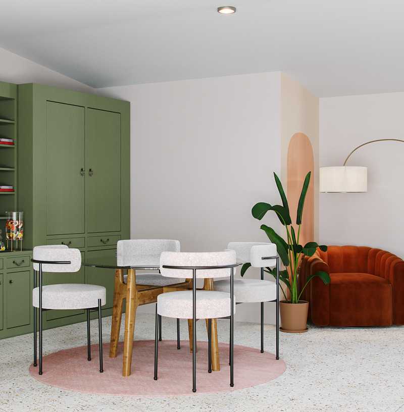 Bohemian, Midcentury Modern Living Room Design by Havenly Interior Designer Jimena