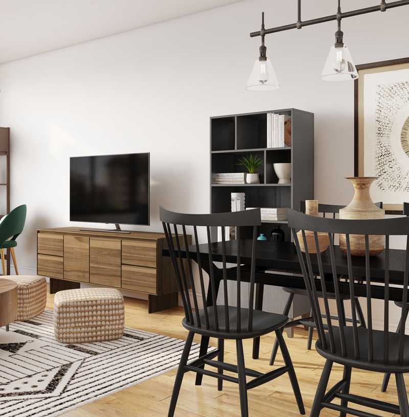 Bohemian, Midcentury Modern Living Room Design by Havenly Interior Designer Aubrey