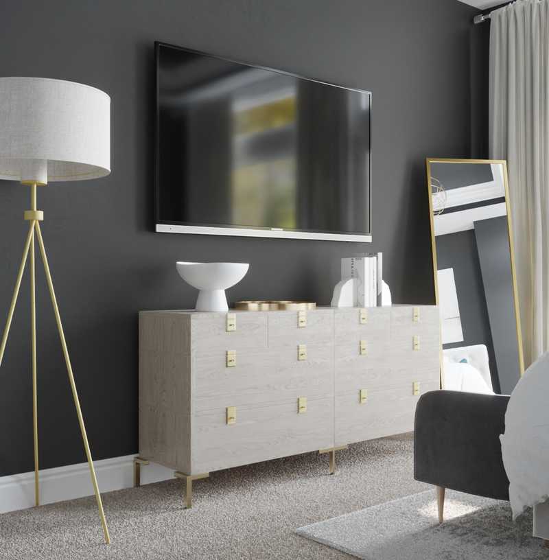 Modern, Coastal, Glam, Midcentury Modern Bedroom Design by Havenly Interior Designer Tara