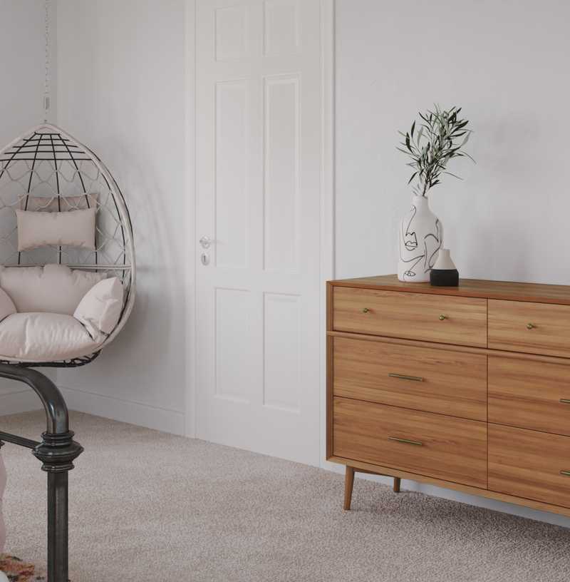 Bohemian, Midcentury Modern Bedroom Design by Havenly Interior Designer Luciano
