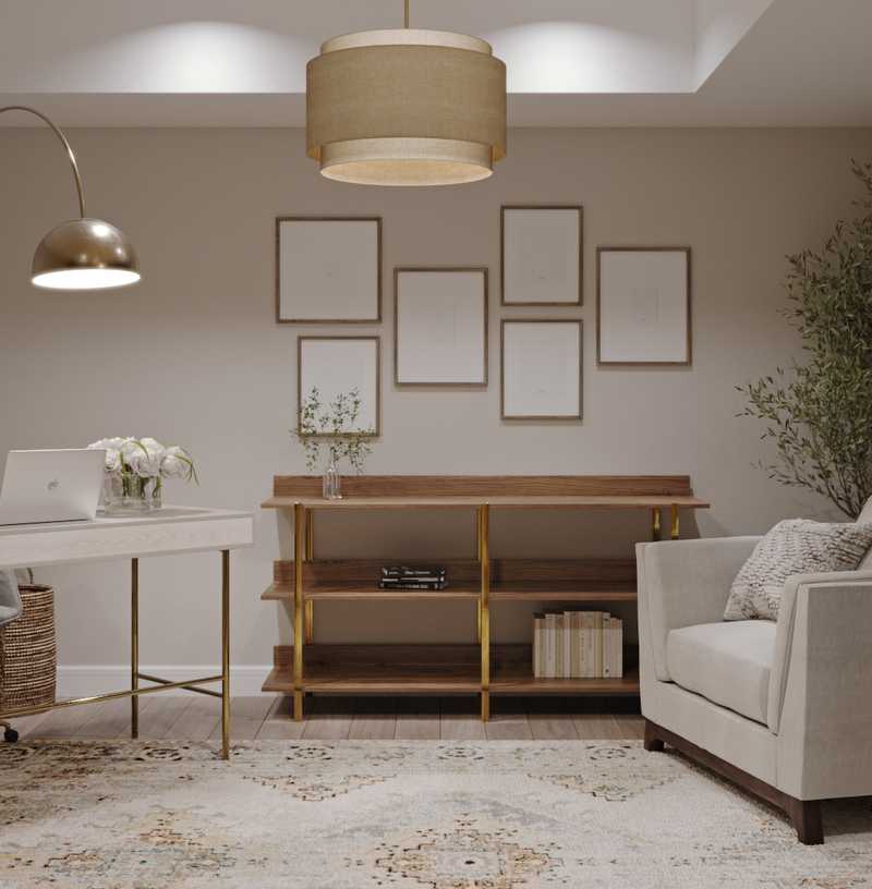 Classic, Bohemian, Transitional Reading Room Design by Havenly Interior Designer Taylor