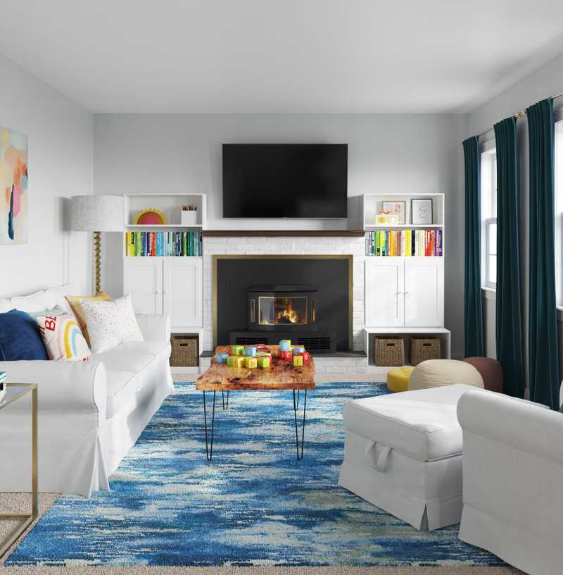 Eclectic, Bohemian, Scandinavian Playroom Design by Havenly Interior Designer Taylor