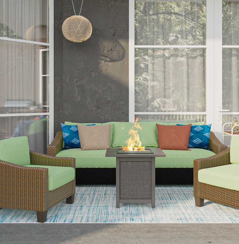 Eclectic, Global Outdoor Space Design by Havenly Interior Designer Priscila