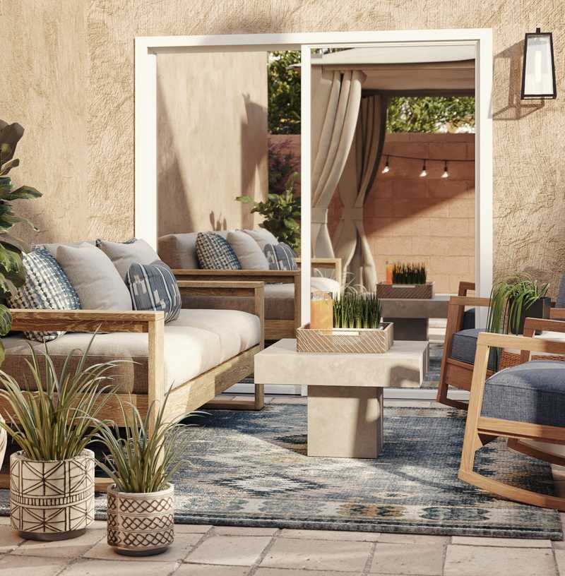 Modern, Bohemian Outdoor Space Design by Havenly Interior Designer Ana