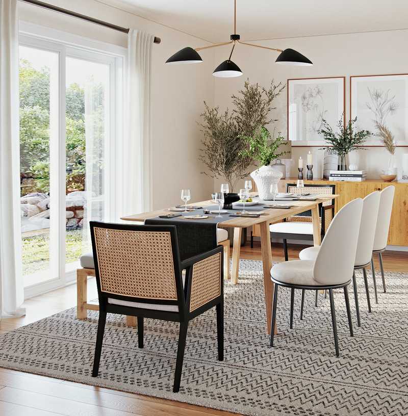 Modern, Midcentury Modern, Scandinavian Dining Room Design by Havenly Interior Designer Romina