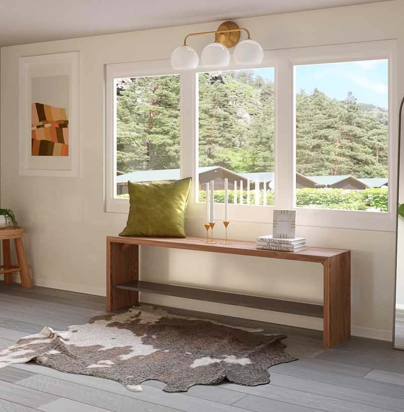 Farmhouse, Midcentury Modern Entryway Design by Havenly Interior Designer Camila