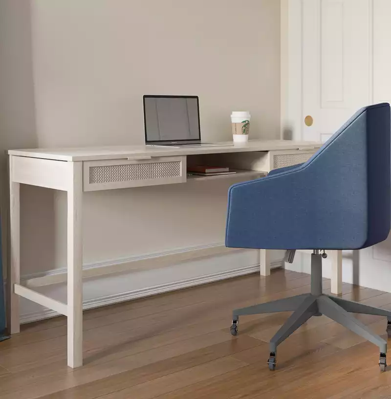 Coastal, Traditional Office Design by Havenly Interior Designer Megan