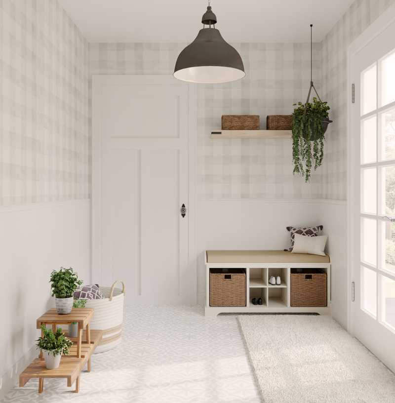 Bohemian, Coastal Entryway Design by Havenly Interior Designer Astrid