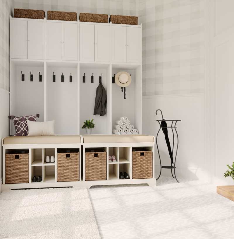 Bohemian, Coastal Entryway Design by Havenly Interior Designer Astrid