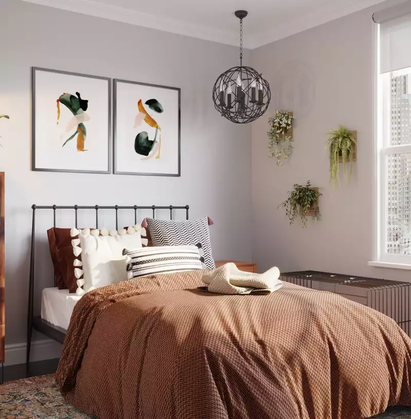 Bohemian Bedroom Design by Havenly Interior Designer Rachel