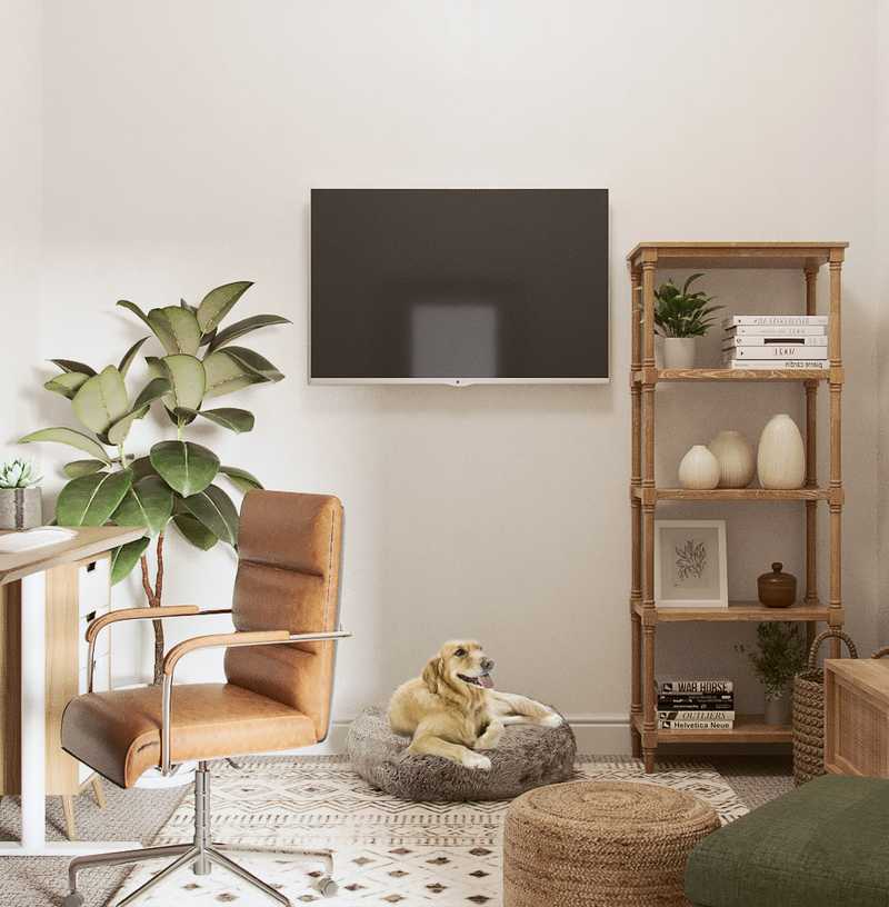 Eclectic, Bohemian, Scandinavian Office Design by Havenly Interior Designer Rachel