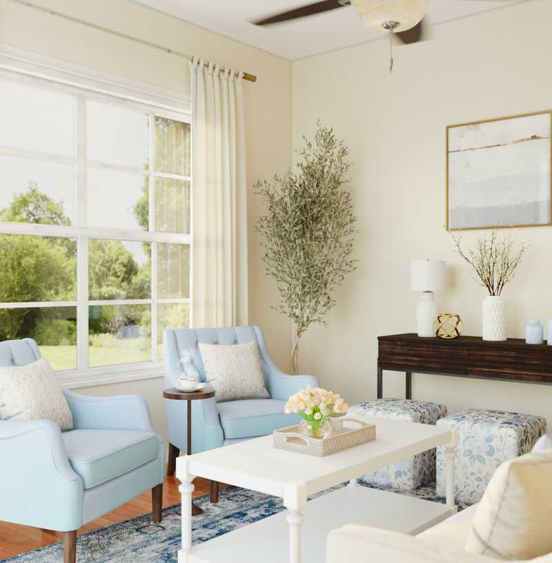 Classic, Coastal, Traditional Reading Room Design by Havenly Interior Designer Nicole