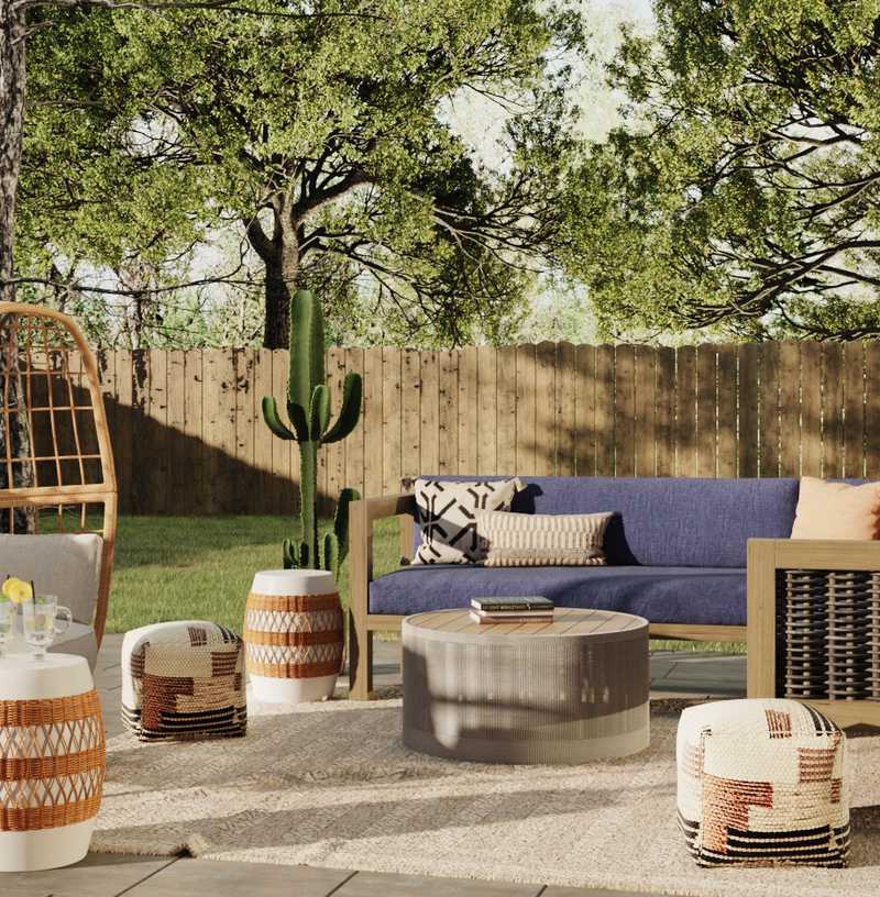 Contemporary, Bohemian Outdoor Space Design by Havenly Interior Designer Freddi