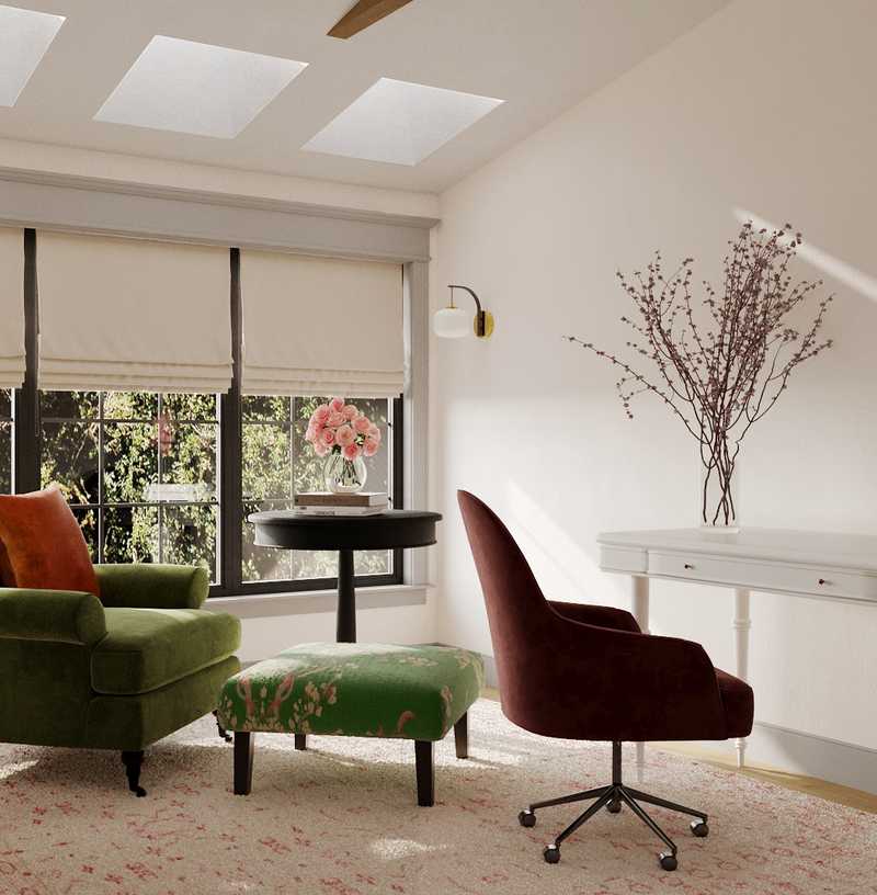 Modern, Eclectic Reading Room Design by Havenly Interior Designer Veronica