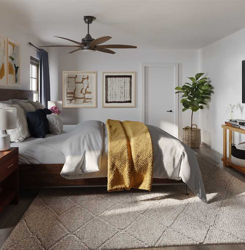 Bohemian, Farmhouse, Scandinavian Bedroom Design by Havenly Interior Designer Carla