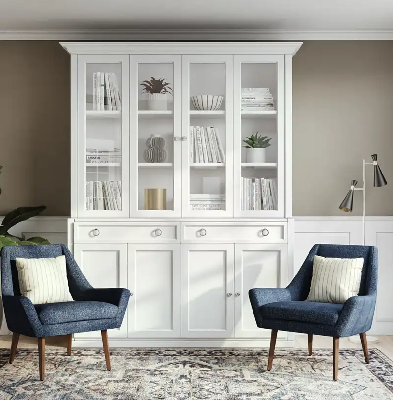 Contemporary, Classic, Coastal, Farmhouse Office Design by Havenly Interior Designer Claire