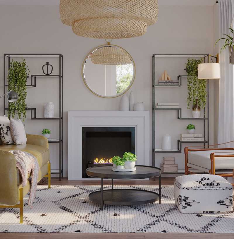 Eclectic, Bohemian, Global Living Room Design by Havenly Interior Designer Stefhaniene