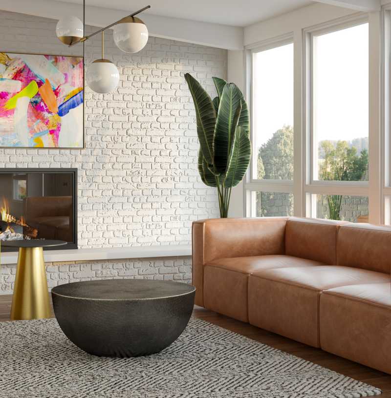 Modern, Eclectic, Transitional Living Room Design by Havenly Interior Designer Michelle