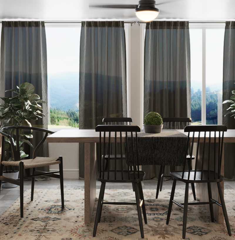 Glam, Midcentury Modern Dining Room Design by Havenly Interior Designer Regina
