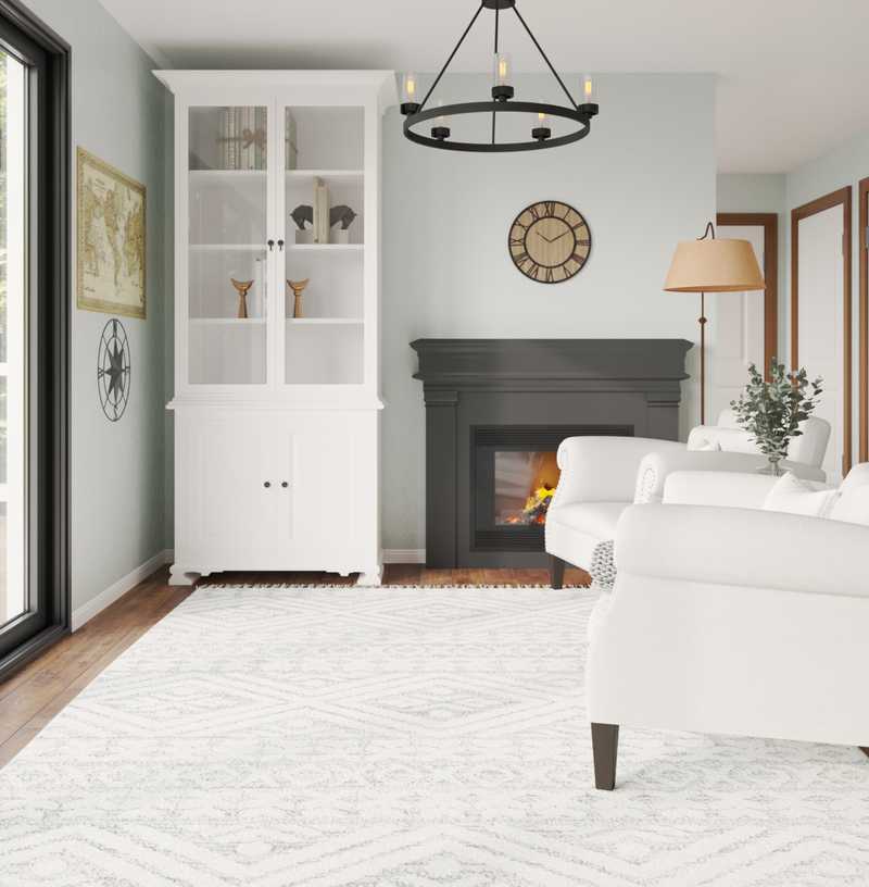 Coastal, Industrial, Farmhouse Reading Room Design by Havenly Interior Designer Lara