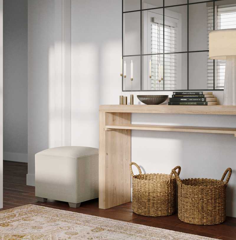 Bohemian, Rustic, Midcentury Modern Entryway Design by Havenly Interior Designer Tania
