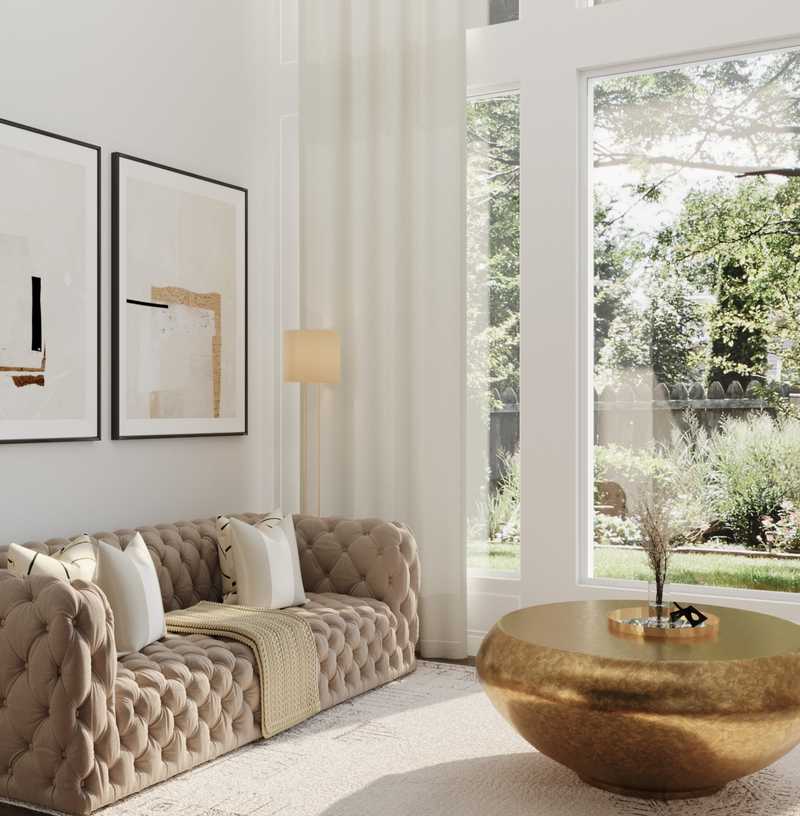 Contemporary, Modern, Glam Living Room Design by Havenly Interior Designer Nicole