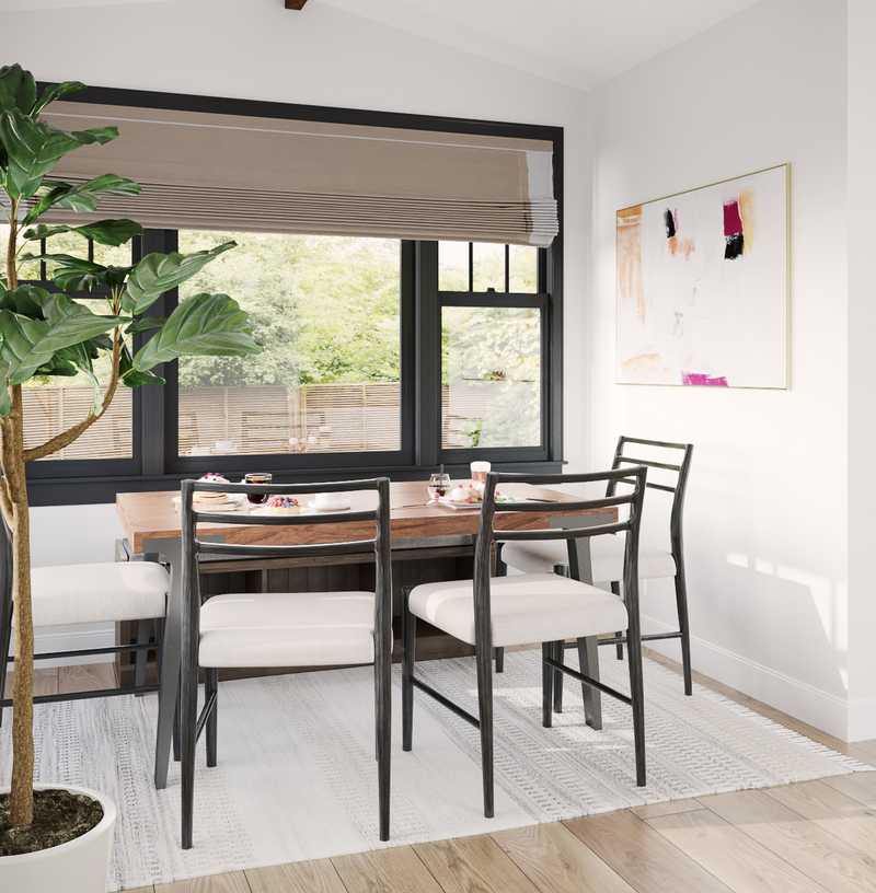 Bohemian, Global, Midcentury Modern Dining Room Design by Havenly Interior Designer Carla