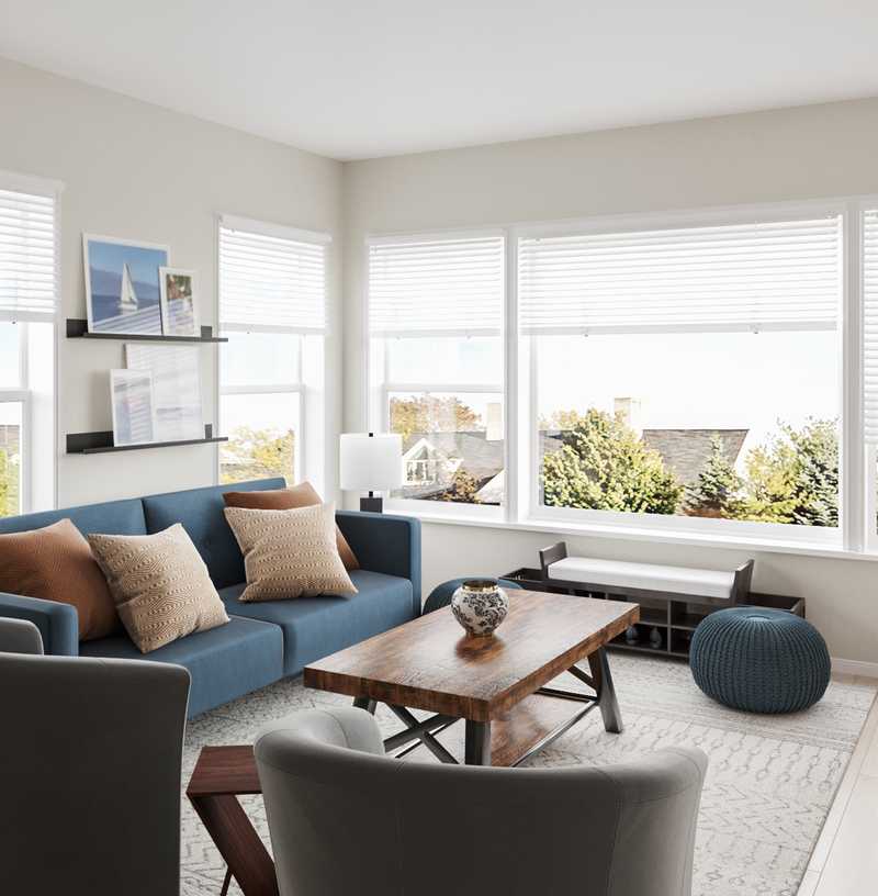 Industrial, Scandinavian Living Room Design by Havenly Interior Designer Ivan