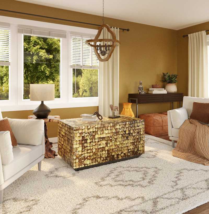 Eclectic, Bohemian, Rustic Reading Room Design by Havenly Interior Designer Patricia