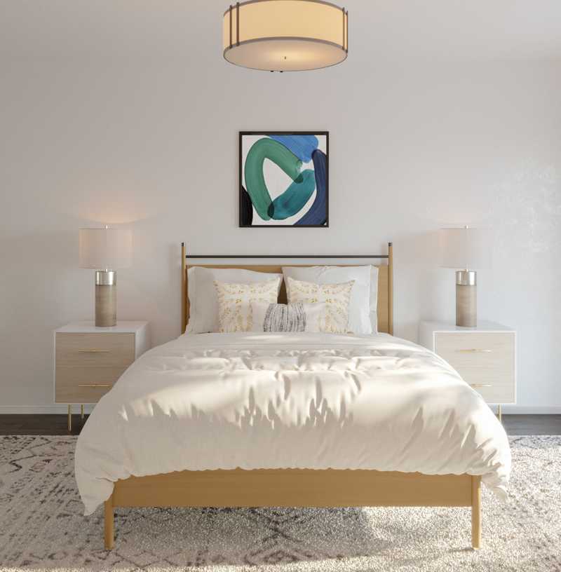 Midcentury Modern, Scandinavian Bedroom Design by Havenly Interior Designer Lena