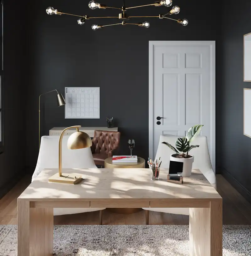 Modern, Industrial, Farmhouse Office Design by Havenly Interior Designer Legacy