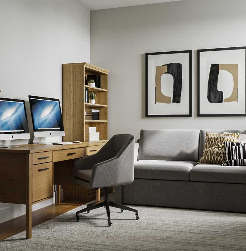 Classic, Traditional, Farmhouse Office Design by Havenly Interior Designer Jazmin