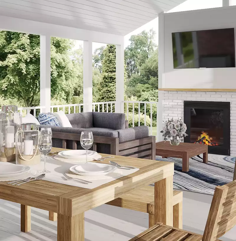 Traditional, Farmhouse, Rustic, Transitional Outdoor Space Design by Havenly Interior Designer Karla