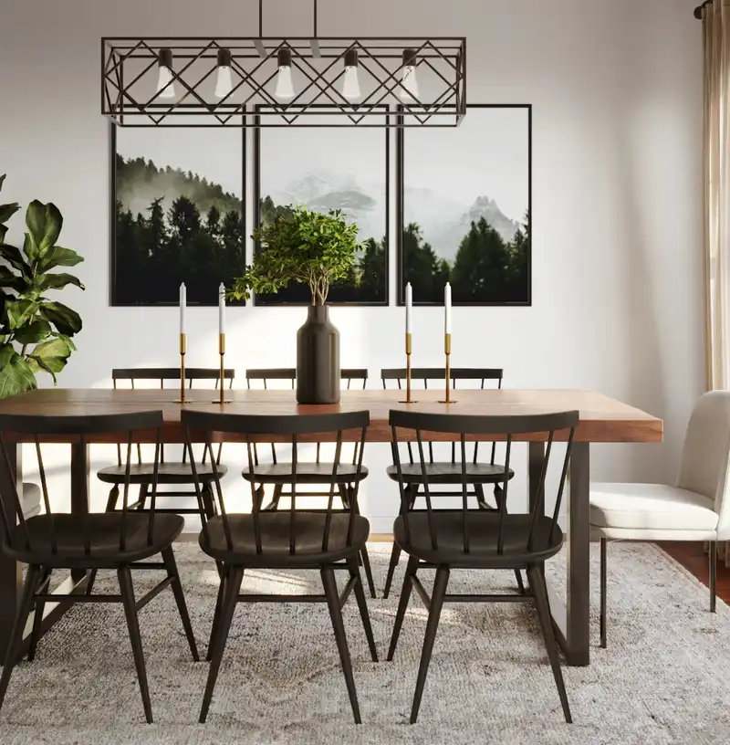 Farmhouse, Rustic, Global Dining Room Design by Havenly Interior Designer Taylor
